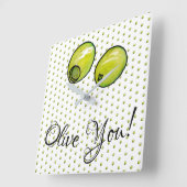 Olijf Vierkante Klok (Hoek)