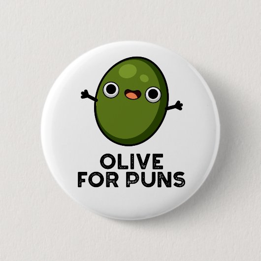 Olijf voor Puntmeloenen Ronde Button 5,7 Cm (Voorkant)