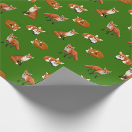 Olijf voor rode vossen cadeaupapier