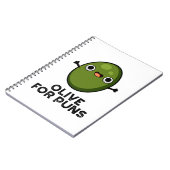 Olijf Voor Woordspelingen Funny Olijf Fruit Woords Notitieboek (Linkerzijde)