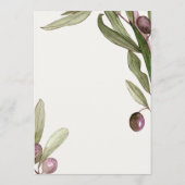 OLIJF WATERVERF LOOFWERK POST HUWELIJK BRUNH UITNO BEDANKKAART (Achterkant)