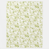 olijf-wit abstract mode modern patroon fleece deken (Voorkant)