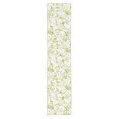 olijf-wit abstract mode modern patroon korte tafelloper (Voorkant)