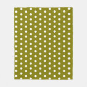 OLIJF WITTE STIP CUSTOM GESTAMPAD EENVOUDIG FLEECE DEKEN (Voorkant)