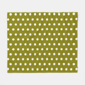 OLIJF WITTE STIP CUSTOM GESTAMPAD EENVOUDIG FLEECE DEKEN (Voorkant (Horizontaal))