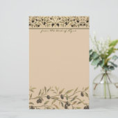 Olijfbijkantoor Briefpapier (Staand voorkant)