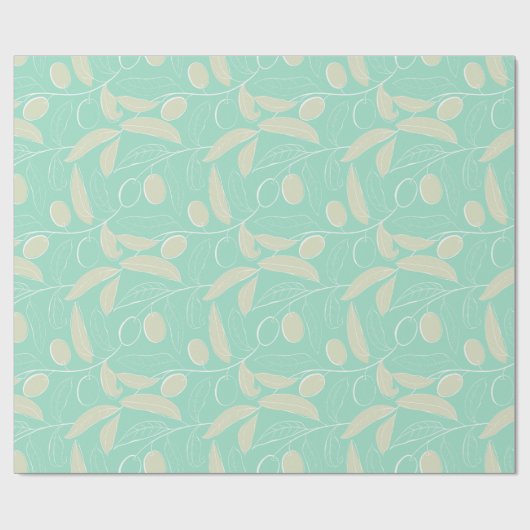 Olijfbijkantoor Cadeaupapier (Vlak)