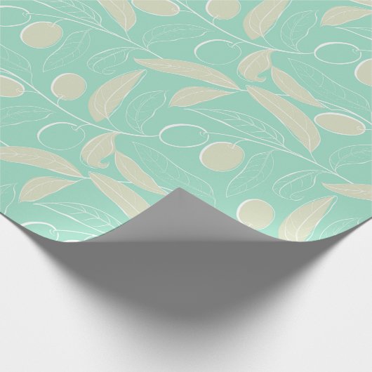 Olijfbijkantoor Cadeaupapier (Hoek)