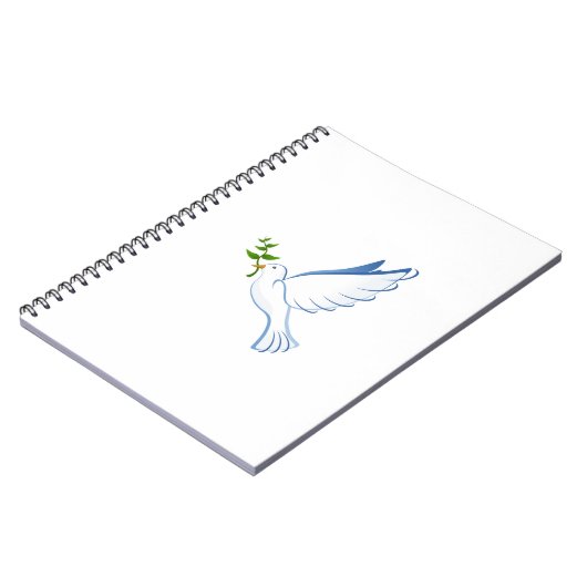 Olijfbijkantoor en duif notitieboek (Linkerzijde)