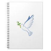 Olijfbijkantoor en duif notitieboek (Voorkant)