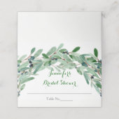 Olijfbijkantoor Floral Vrijgezellenfeest Plaatskaartje (Buitenkant ongevouwen)