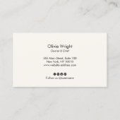 Olijfbijkantoor Italiaans of Grieks Catering Chef  Visitekaartje (Achterkant)