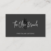 Olijfbijkantoor Italiaans of Grieks Catering Chef  Visitekaartje (Voorkant)