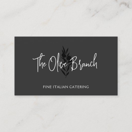 Olijfbijkantoor Italiaans of Grieks Catering Chef  Visitekaartje (Voorkant)