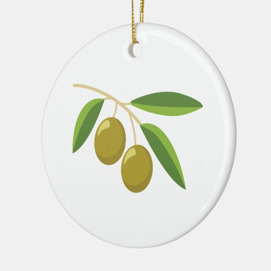 Olijfbijkantoor Keramisch Ornament (Links)