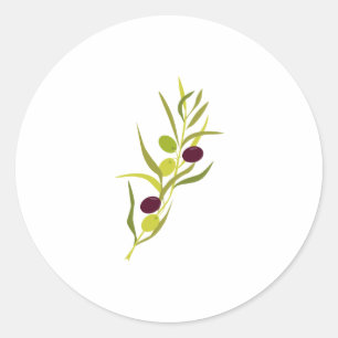 Olijfbijkantoor Ronde Sticker
