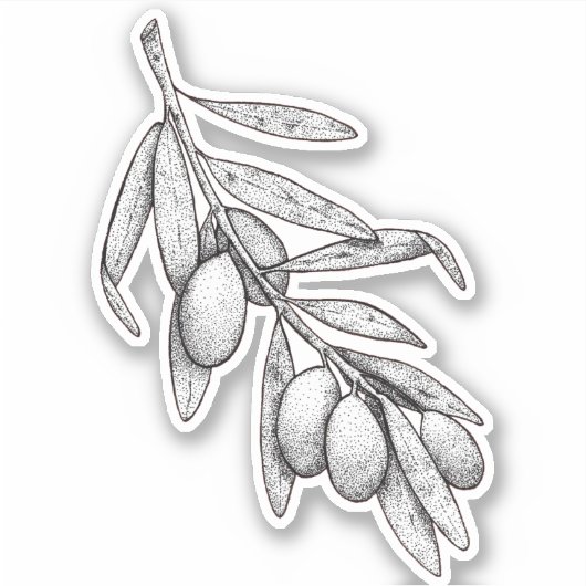 Olijfbijkantoor Sticker (Voorkant)