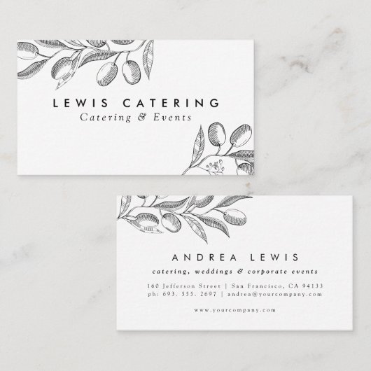 Olijfbijkantoor Visitekaartje (Voorkant / Achterkant)