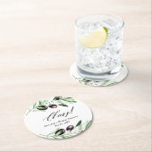 Olijfbijkantoor Vrijgezellenfeest Ronde Kartonnen Onderzetter (Insitu)