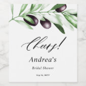 Olijfbijkantoor Vrijgezellenfeest Wijn Etiket (Enkel label)