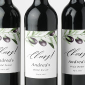 Olijfbijkantoor Vrijgezellenfeest Wijn Etiket