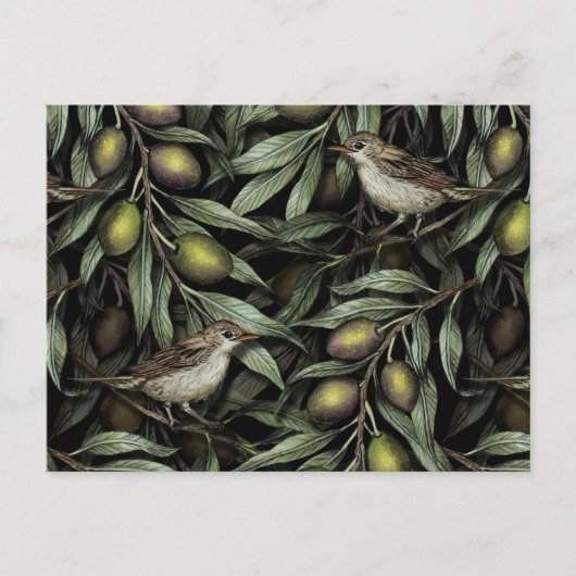 Olijfbijkantoren en Warblers Briefkaart (Voorkant)