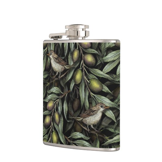 Olijfbijkantoren en Warblers Heupfles (Links)