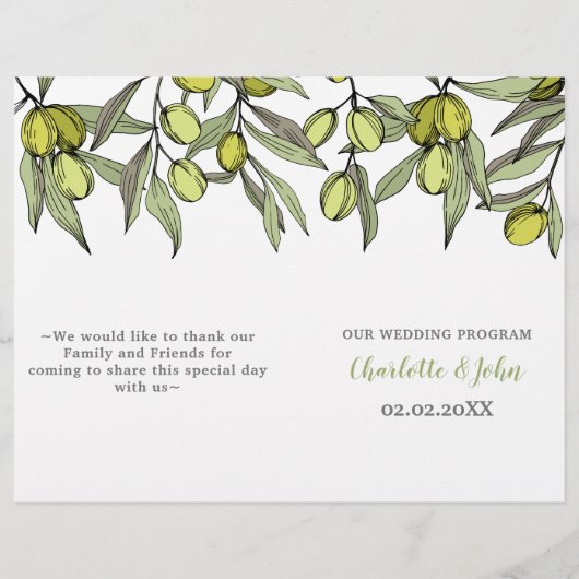 Olijfbijkantoren Natuur Greenery Botanical Wedding (Voorkant)