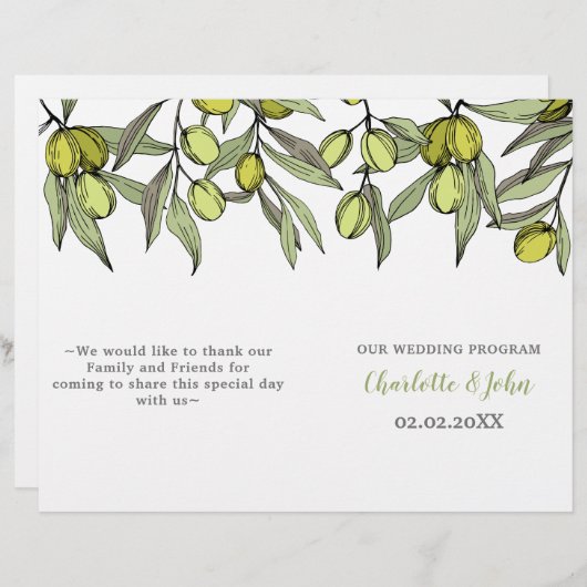 Olijfbijkantoren Natuur Greenery Botanical Wedding (Voorkant / Achterkant)