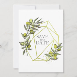 Olijfbijkantoren Natuur Greenery Botanical Wedding Save The Date