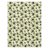 Olijfbijkantoren op Off White Leaves Olijves Green Tafelkleed (Voorkant)