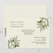 Olijfbijkantoren Uitnodiging (Voorkant / Achterkant)