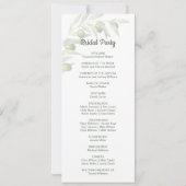 Olijfbijkantoren Waterverf Rustic Wedding Programm (Achterkant)