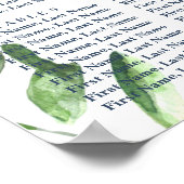 Olijfbijtak Boho Garden Wedding Seating Chart Poster (Hoek)