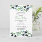 Olijfbijtak Botanisch Vrijgezellenfeest Kaart (Staand voorkant)