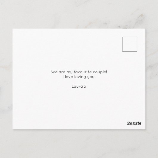 Olijfbijtak met briefkaart - 'olijf je' (Achterkant)