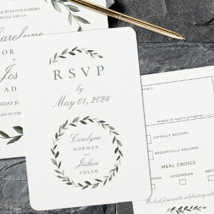 Olijfbijtak met keuzevrijheid voor maaltijd RSVP