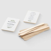 Olijfbijtak waterverf schilderde trouwerij handwaaier (Niet-gemonteerd)