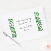 Olijfblad aangepaste recept of zeep label Stickers (Envelop)