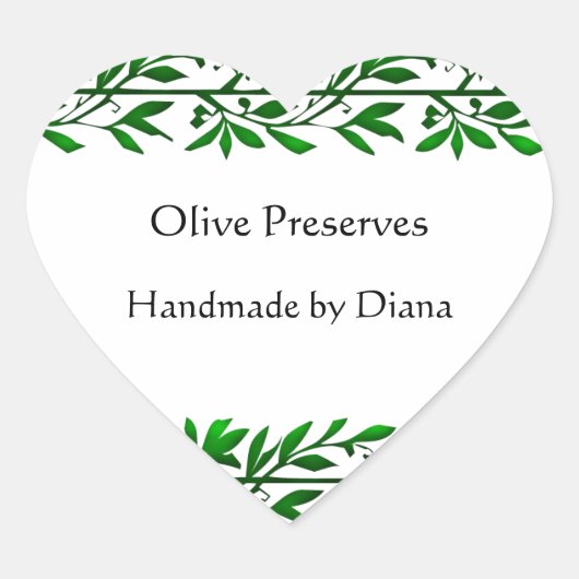 Olijfblad aangepaste recept of zeep label Stickers (Voorkant)