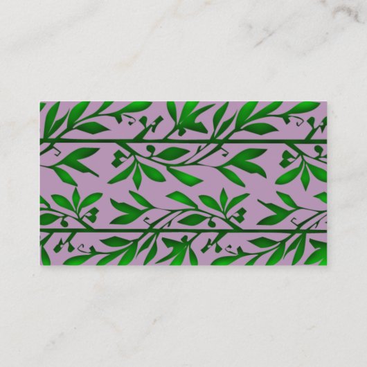 Olijfbladeren Eenvoudig elegant Visitekaartje (Achterkant)