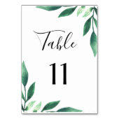 Olijfbladeren en gouden geometrische bruiloft kaart (Achterkant)