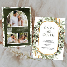 Olijfbladeren Fotocollage QR Code Wedding