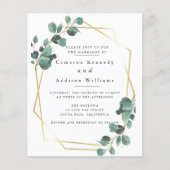 Olijfbladeren, Greenery Wedding Invitation Flyer (Voorkant)