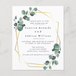 Olijfbladeren, Greenery Wedding Invitation Flyer