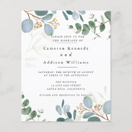 Olijfbladeren, Greenery Wedding Invitation Flyer