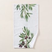 Olijfbladeren Grieks eiland Middellandse Zee Bad Handdoek (Handdoek)