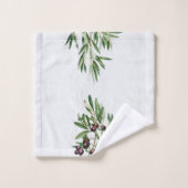 Olijfbladeren Grieks eiland Middellandse Zee Bad Handdoek (Wasdoekje)