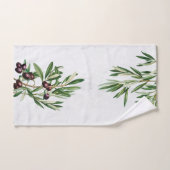 Olijfbladeren Grieks eiland Middellandse Zee Bad Handdoek (Handdoek)