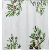 Olijfbladeren Grieks eiland Middellandse Zee Douchegordijn (Voorkant)